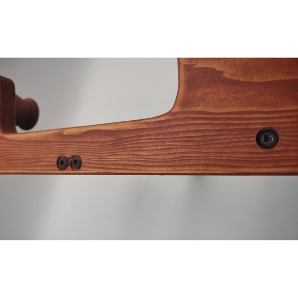 Vintage Primitive Rustic Painted Wood Fir Tree Candlestick Decor, Wall or Table - Picture 16 of 17